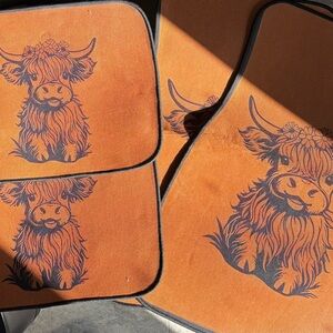 Highland Cow Car Mats